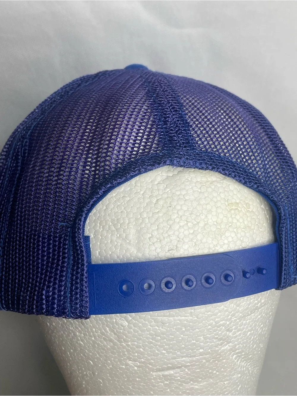 VTG 80s Atlanta Braves Baseball Cap Adjustable Snapback Trucker Blue Red MLB Hat